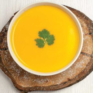 Butternujt soup; in bowl