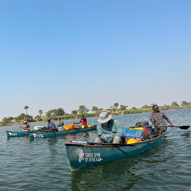 Canoeing the Kafue River for research