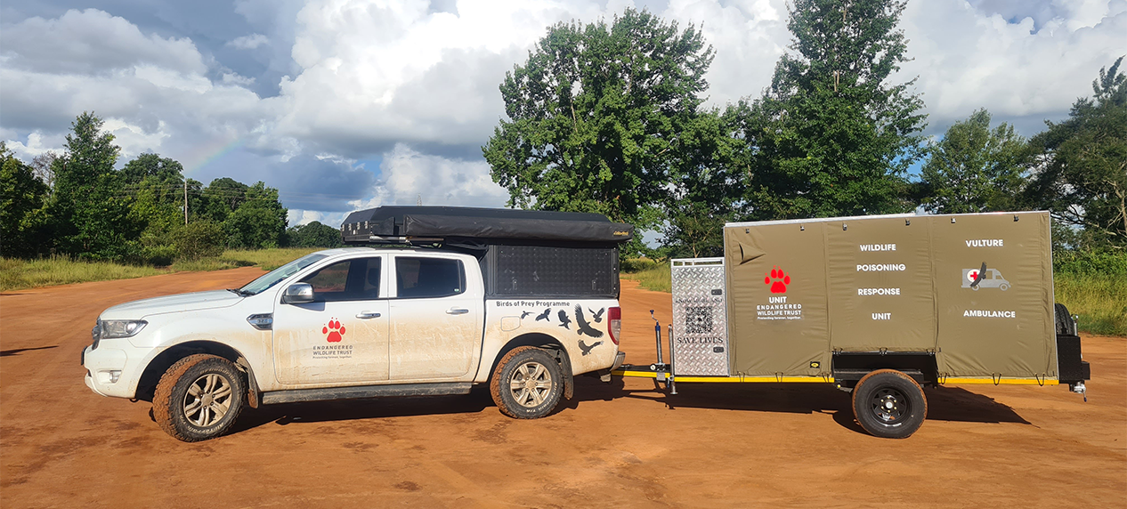 Ewt's Vulture Ambulance - a specialised vehicle designed to stabilize vultures en route to veterinary facilities