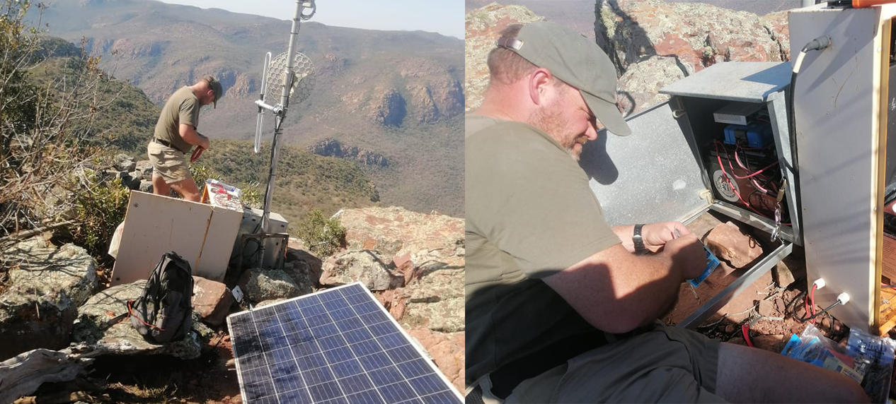 Radio repeater installed at Medike Nature Reserve to improve communication coverage across the Soutpansberg