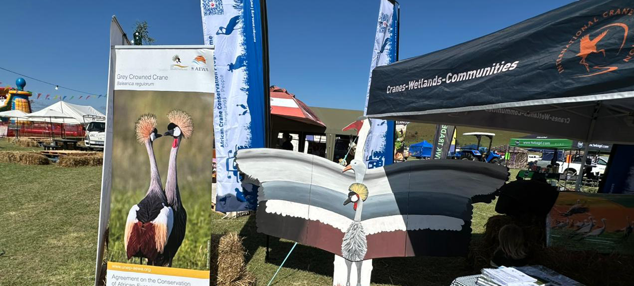 EWT African Crane Conservation Unit stand at Underberg Agricultural Show
