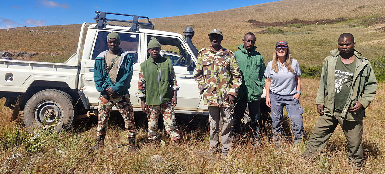 EWT researchers collecting water samples for eDNA biodiversity monitoring on the Nyika Plateau.