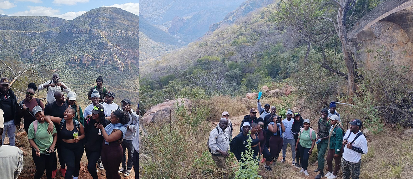 Caregiver Hiking Club exploring trails at Medike Nature Reserve in the Soutpansberg